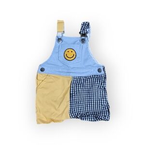 3-6 Months Seed Heritage Baby Colour Block Smiley Face Overalls